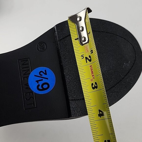 Nine West Women's Doleas Black Faux Leather Platform Slip On Ankle Boots Sz 6.5M - Picture 14 of 16